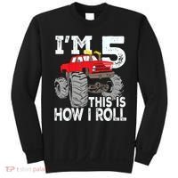 K.i.d.s Monster Trucks 5th Birthday Party Shirt Five Years Sweatshirt thumb 0