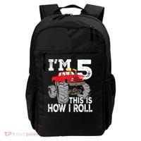 K.i.d.s Monster Trucks 5th Birthday Party Shirt Five Years Backpack thumb 0