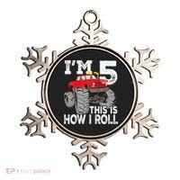 K.i.d.s Monster Trucks 5th Birthday Party Shirt Five Years Ornament thumb 0