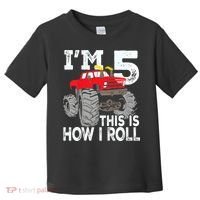 K.i.d.s Monster Trucks 5th Birthday Party Shirt Five Years Toddler T-Shirt thumb 0