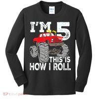 K.i.d.s Monster Trucks 5th Birthday Party Shirt Five Years Kids Long Sleeve Shirt thumb 0