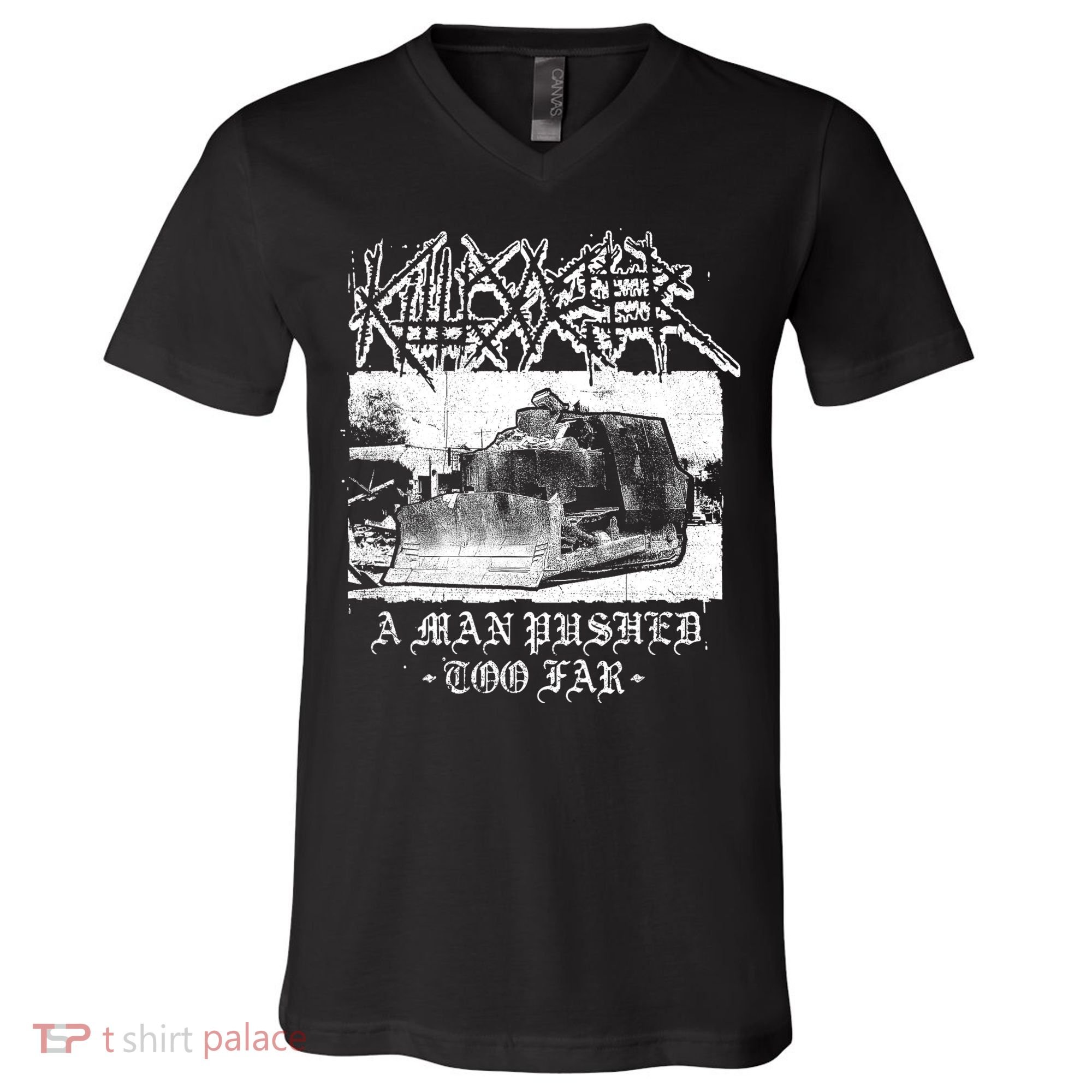 Killdozer Modified Tank Bulldozer V-Neck T-Shirt