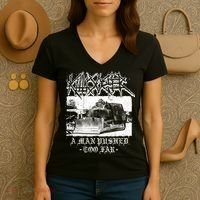 Killdozer Modified Tank Bulldozer Women's V-Neck T-Shirt thumb 3