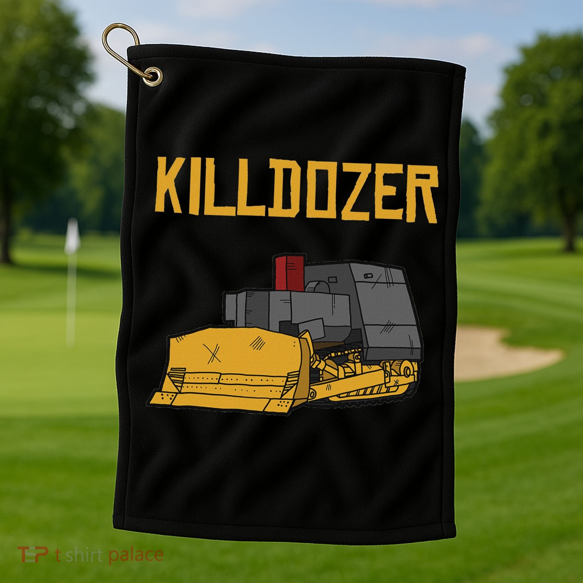 Killdozer Modified Tank Bulldozer Golf Towel
