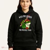 K.iss Me Under The Missile Toad Funny Christmas Holiday Joke Hoodie thumb 5