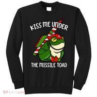 K.iss Me Under The Missile Toad Funny Christmas Holiday Joke Sweatshirt thumb 0