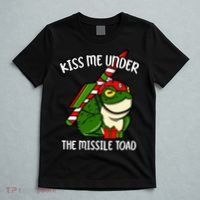 K.iss Me Under The Missile Toad Funny Christmas Holiday Joke T-Shirt thumb 5