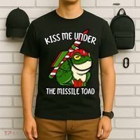 K.iss Me Under The Missile Toad Funny Christmas Holiday Joke T-Shirt thumb 6