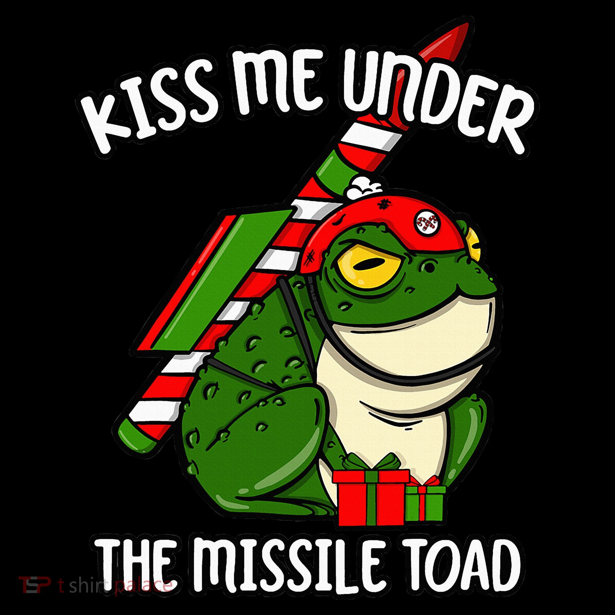 K.iss Me Under The Missile Toad Funny Christmas Holiday Joke Coffee Mug