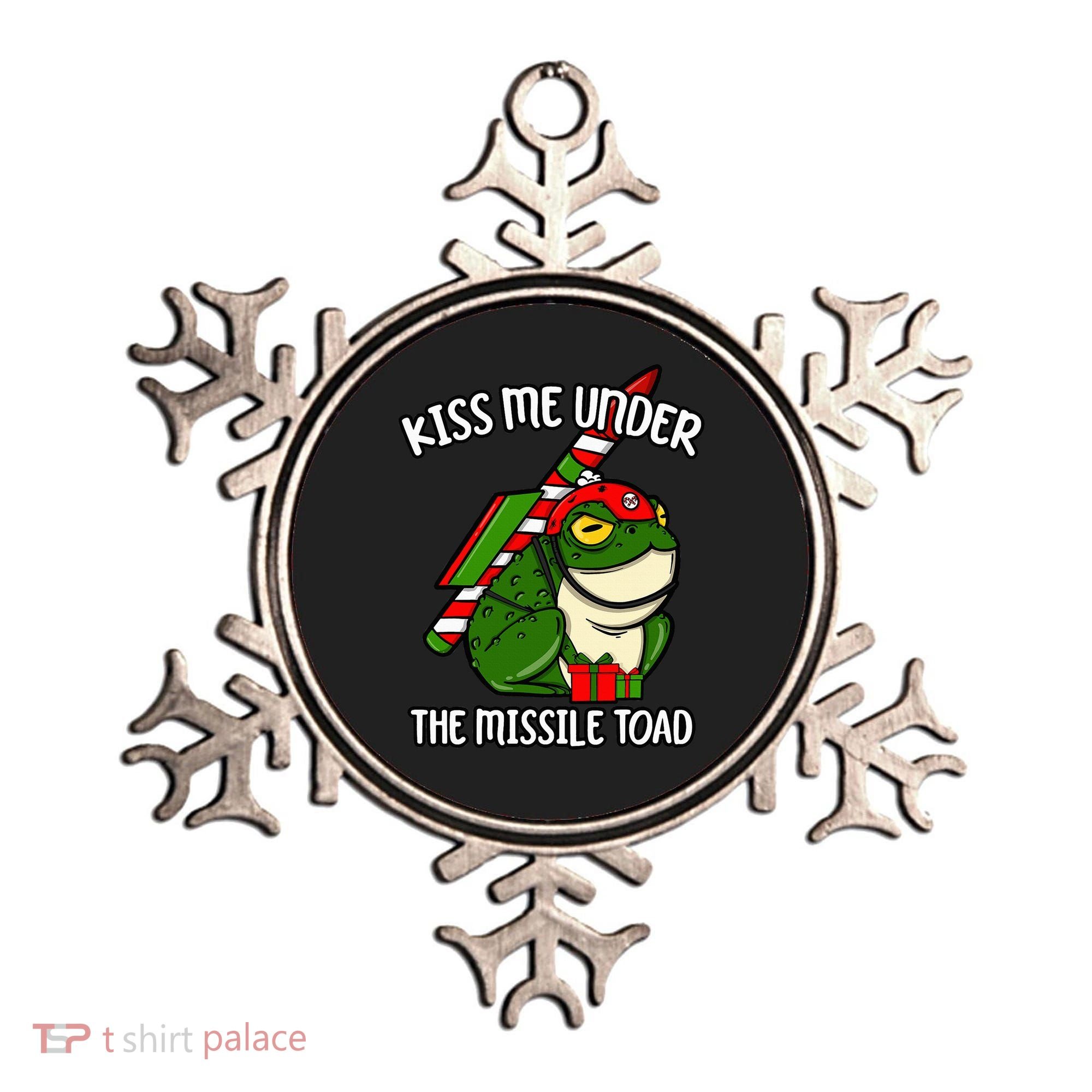K.iss Me Under The Missile Toad Funny Christmas Holiday Joke Ornament