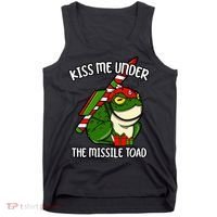 K.iss Me Under The Missile Toad Funny Christmas Holiday Joke Tank Top thumb 0