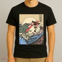 Kaiju Monster Vs Cat Laser Eye Fight Japanese Zilla T-Shirt thumb 3