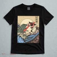 Kaiju Monster Vs Cat Laser Eye Fight Japanese Zilla T-Shirt thumb 5