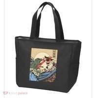 Kaiju Monster Vs Cat Laser Eye Fight Japanese Zilla Tote Bag thumb 3