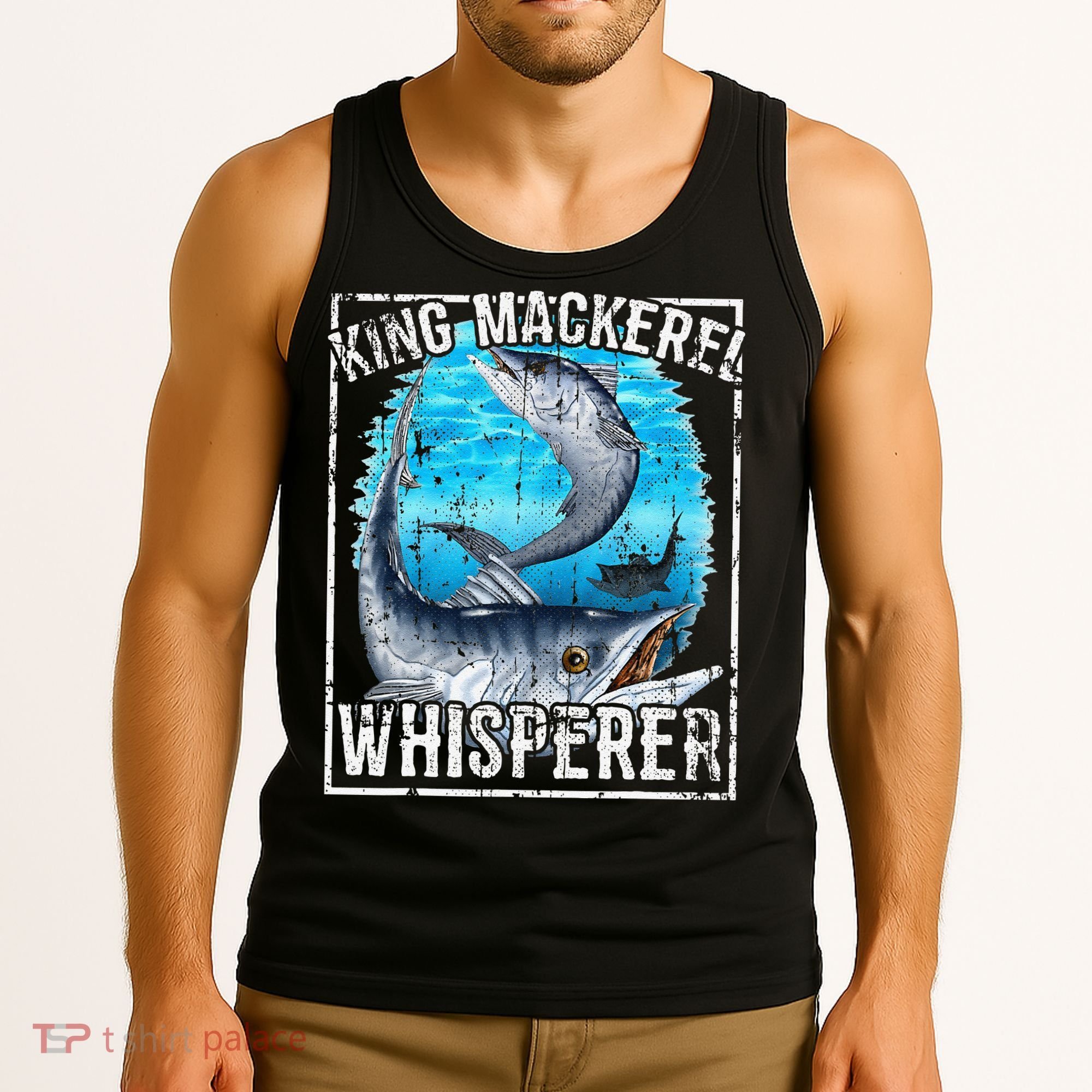 King Mackerel Whisperer Deep Sea Fishing Tank Top