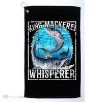 King Mackerel Whisperer Deep Sea Fishing Golf Towel thumb 0