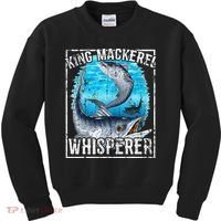 King Mackerel Whisperer Deep Sea Fishing Kids Sweatshirt thumb 0