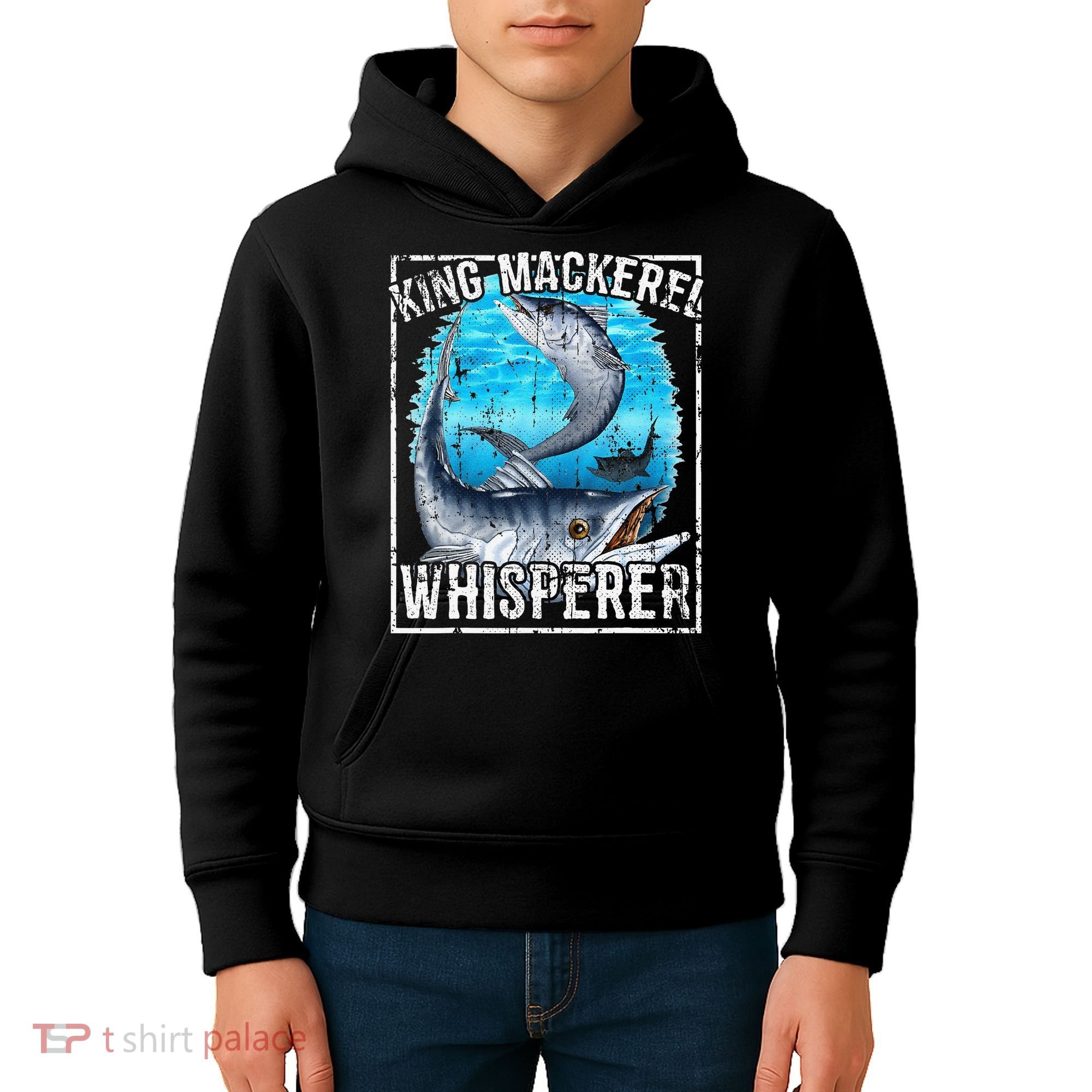 King Mackerel Whisperer Deep Sea Fishing Kids Hoodie