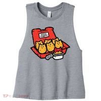 Kitten Nuggets Cute Fast Food Cat Food Lover Women's Racerback Cropped Tank thumb 0
