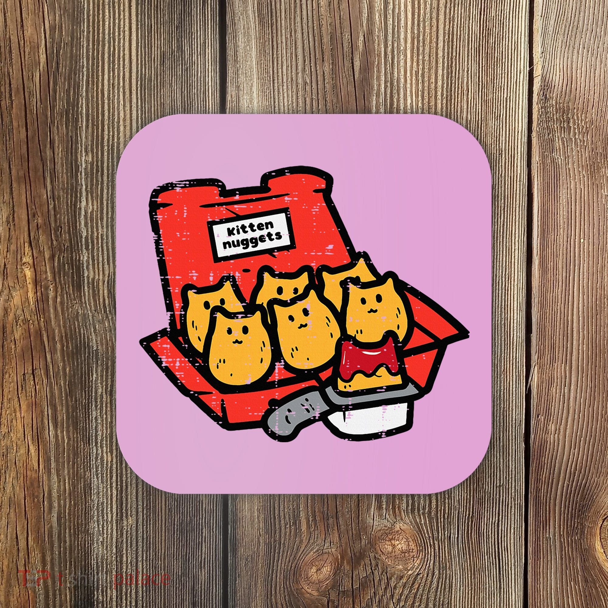 Kitten Nuggets Cute Fast Food Cat Food Lover Coaster