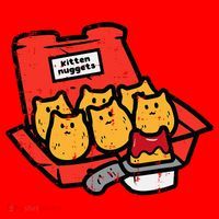 Kitten Nuggets Cute Fast Food Cat Food Lover Santa Hat thumb 1
