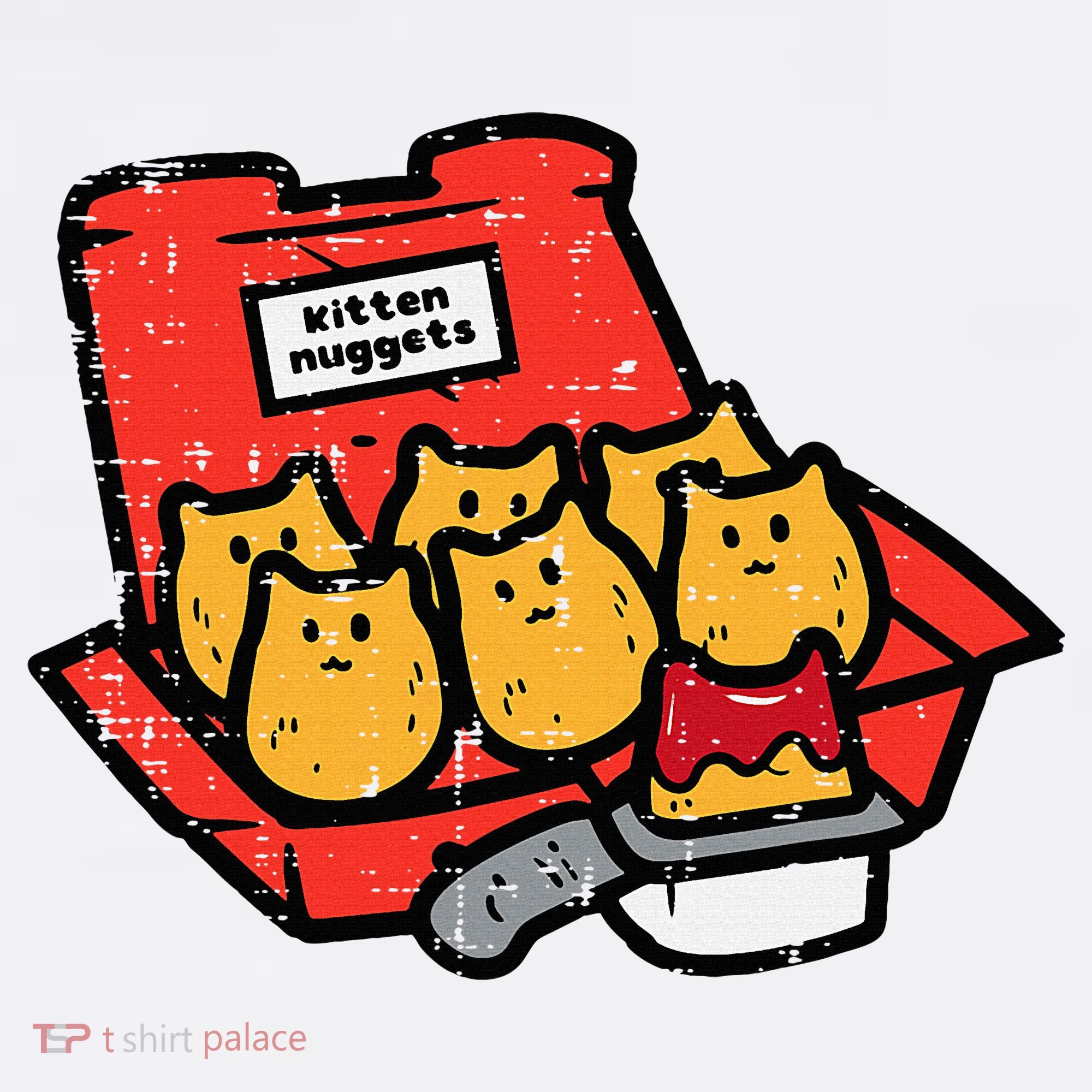 Kitten Nuggets Cute Fast Food Cat Food Lover Women's Tank Top