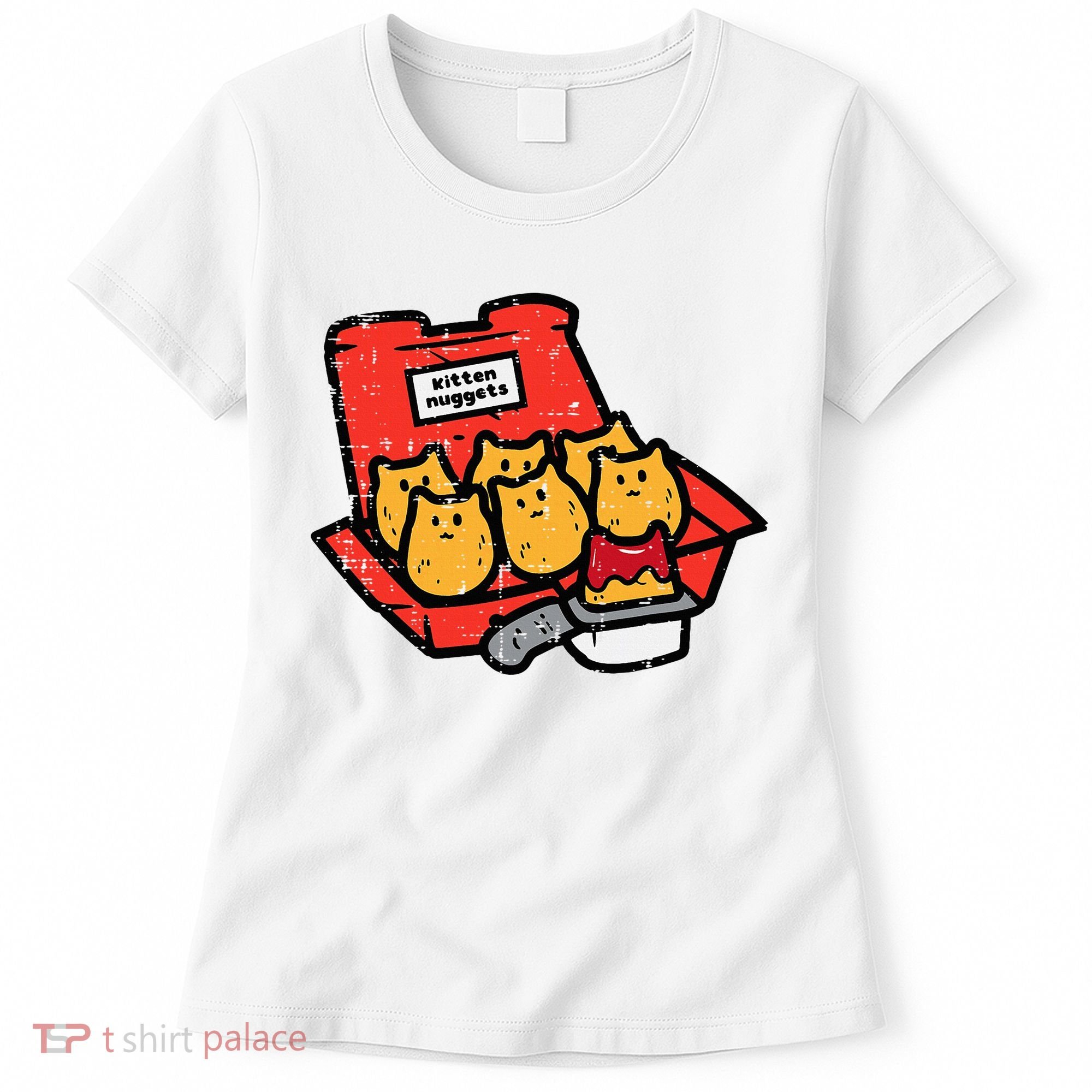 Kitten Nuggets Cute Fast Food Cat Food Lover Women's T-Shirt