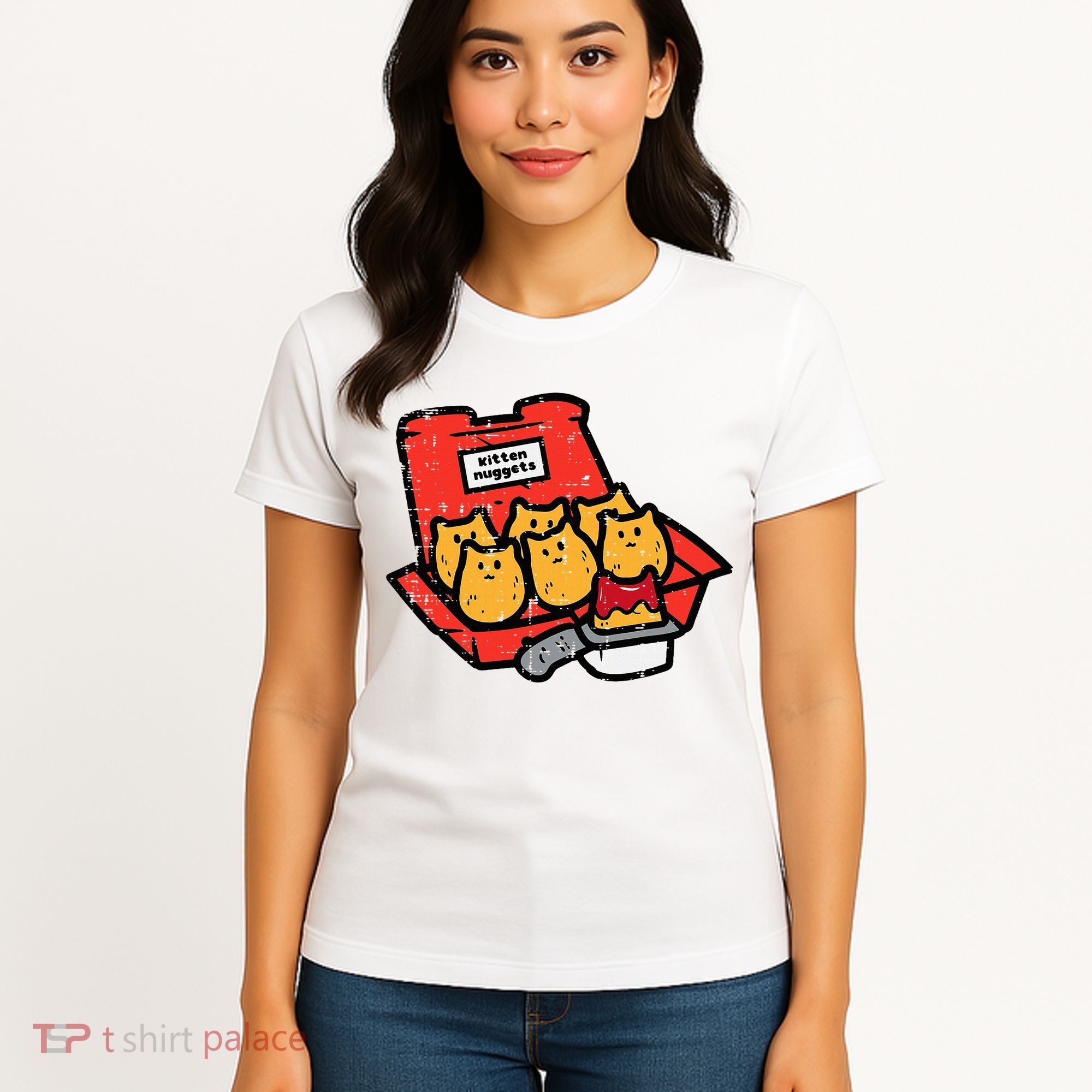 Kitten Nuggets Cute Fast Food Cat Food Lover Women's T-Shirt