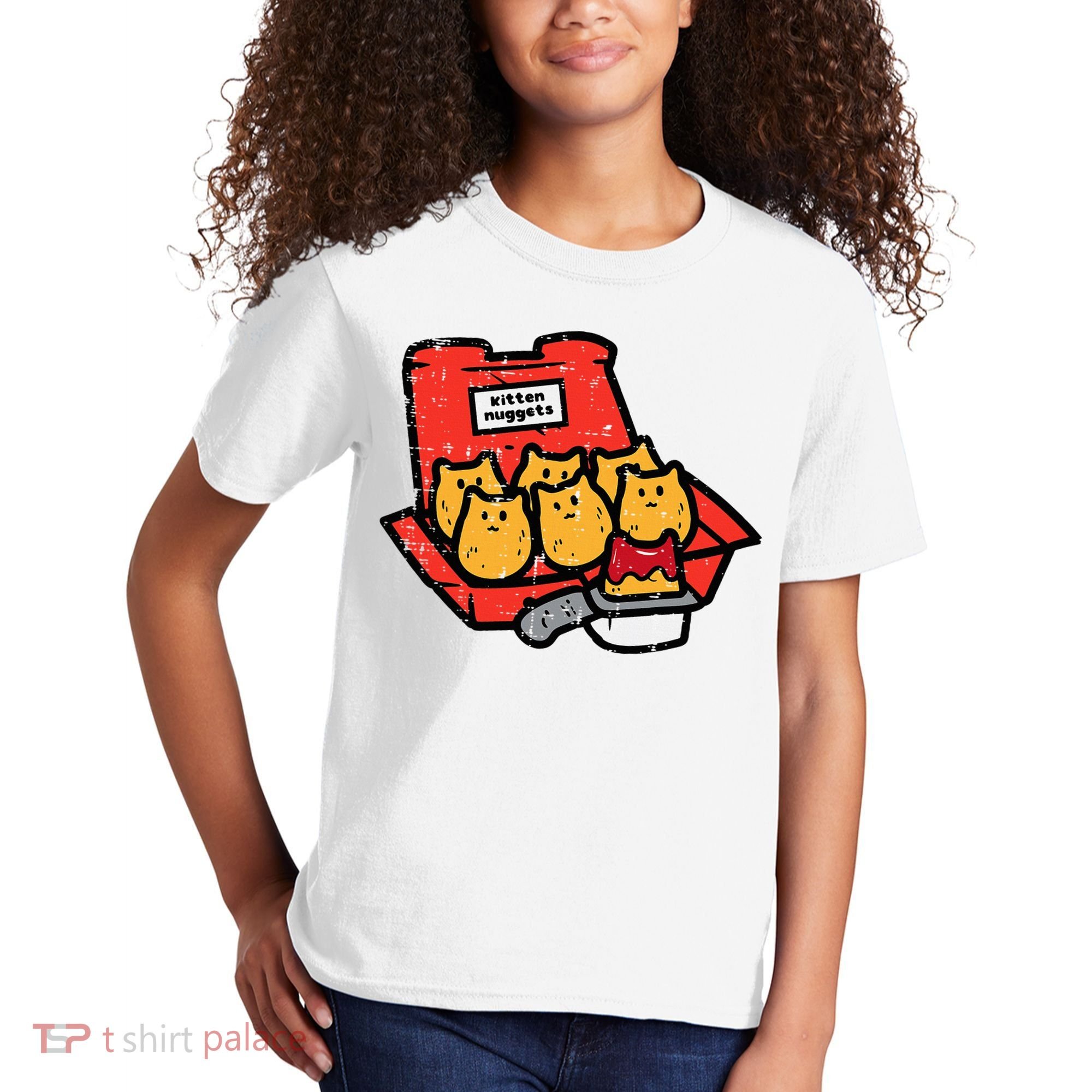 Kitten Nuggets Cute Fast Food Cat Food Lover Kids T-Shirt