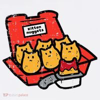 Kitten Nuggets Cute Fast Food Cat Food Lover Kids T-Shirt thumb 4
