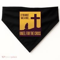 Kneel For The Cross Christian USA-Made Doggie Bandana thumb 0