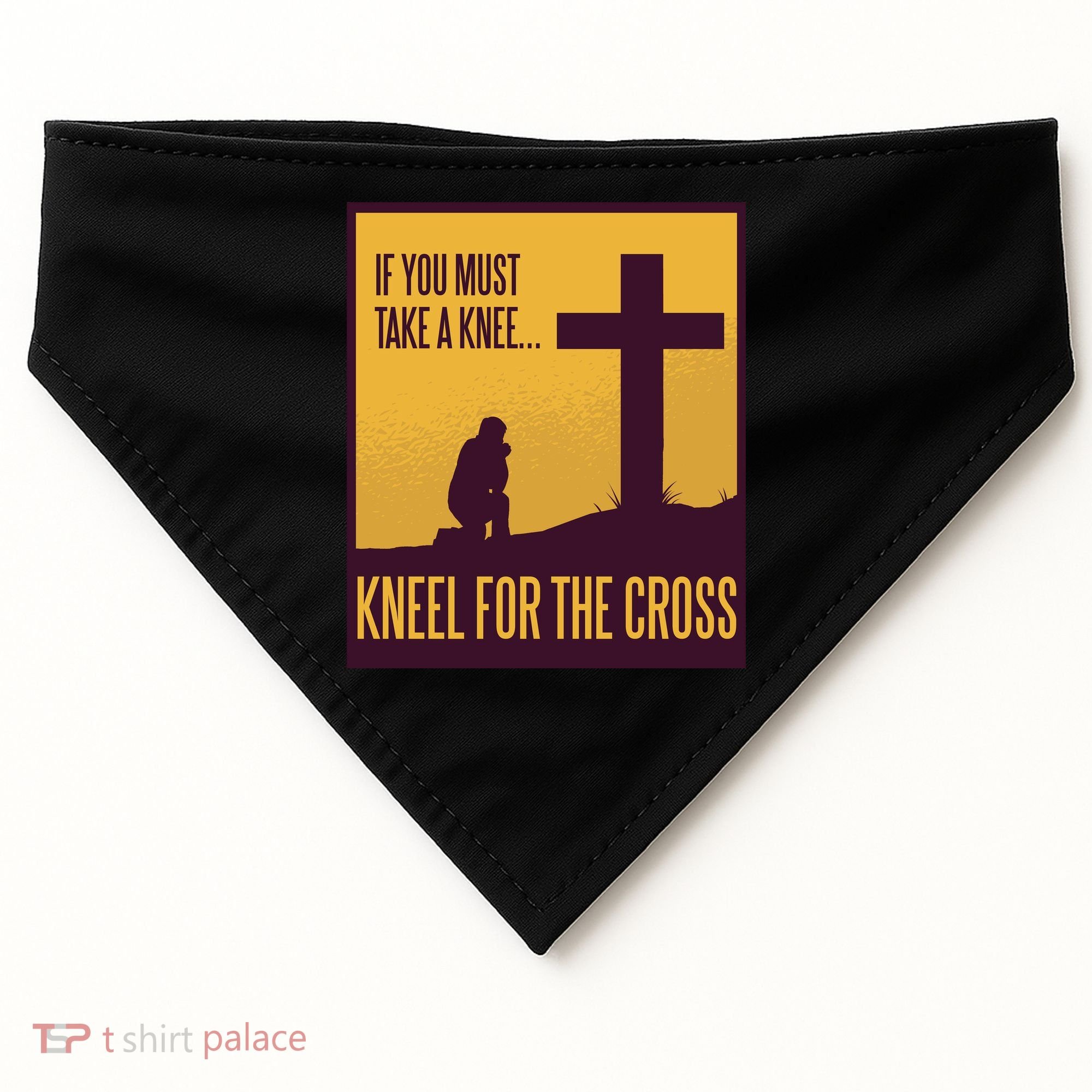 Kneel For The Cross Christian USA-Made Doggie Bandana