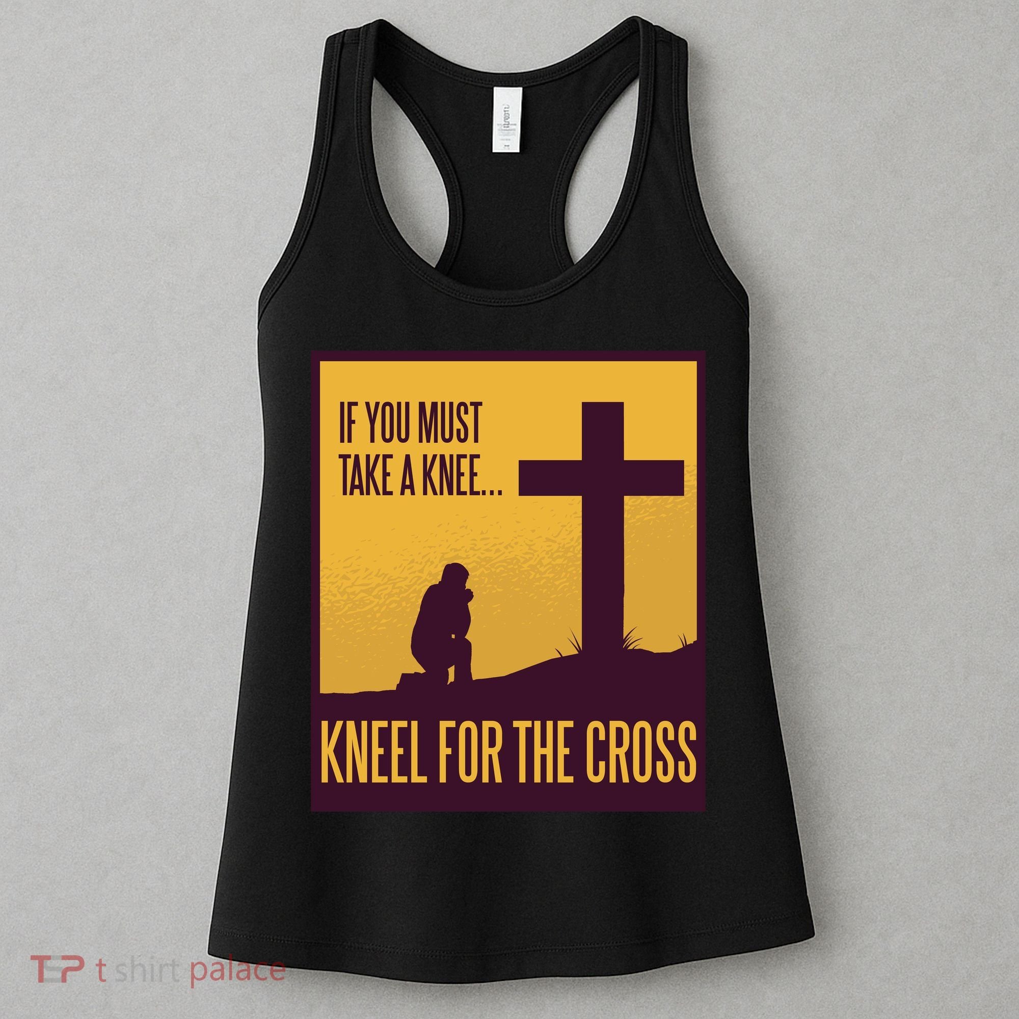 Kneel For The Cross Christian Women's Tank Top