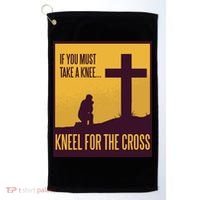 Kneel For The Cross Christian Golf Towel thumb 0