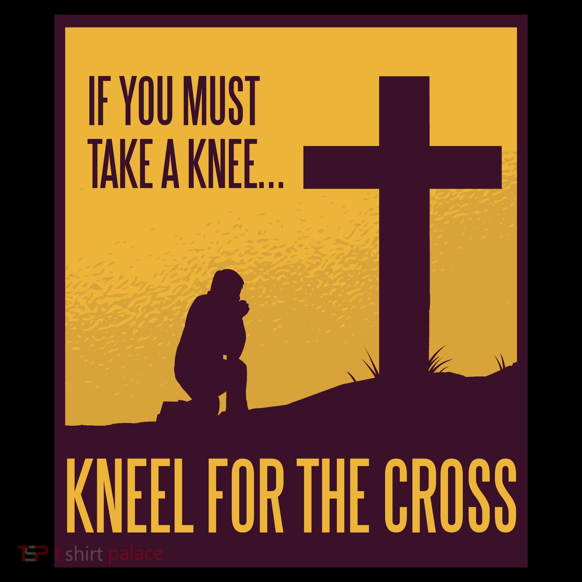 Kneel For The Cross Christian Tote Bag