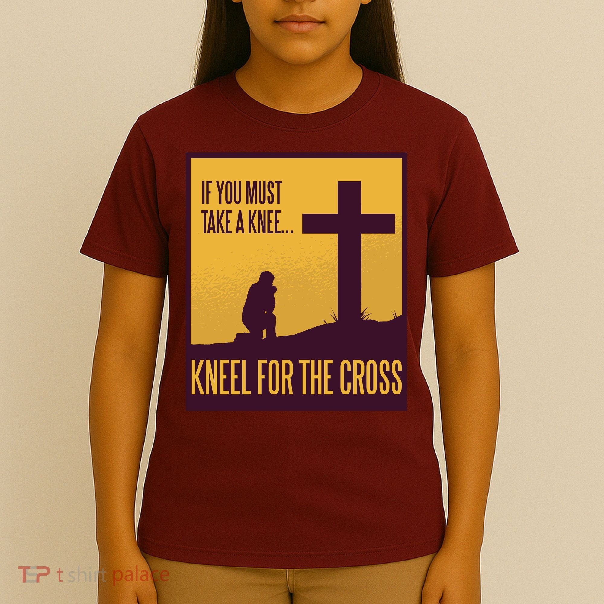 Kneel For The Cross Christian T-Shirt