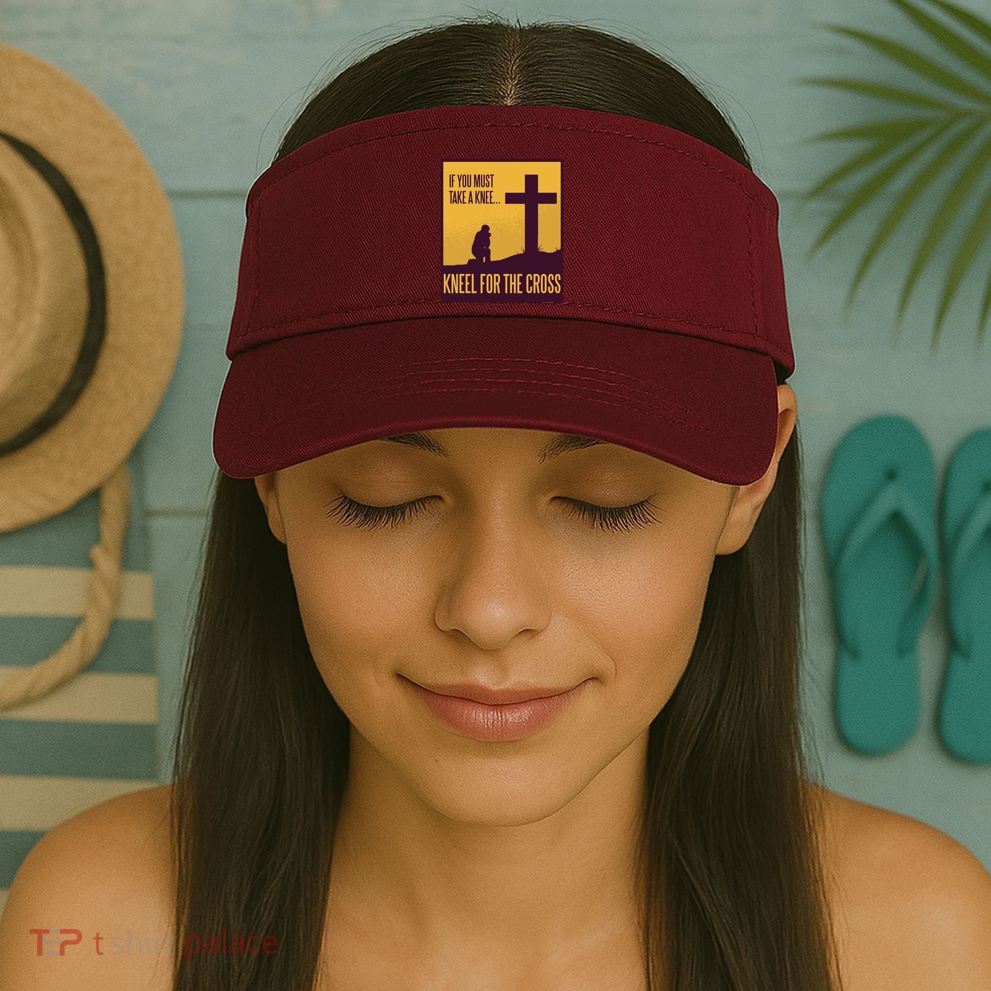 Kneel For The Cross Christian Visor