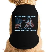 Kneel For The Fallen US Troops Doggie Tank thumb 0