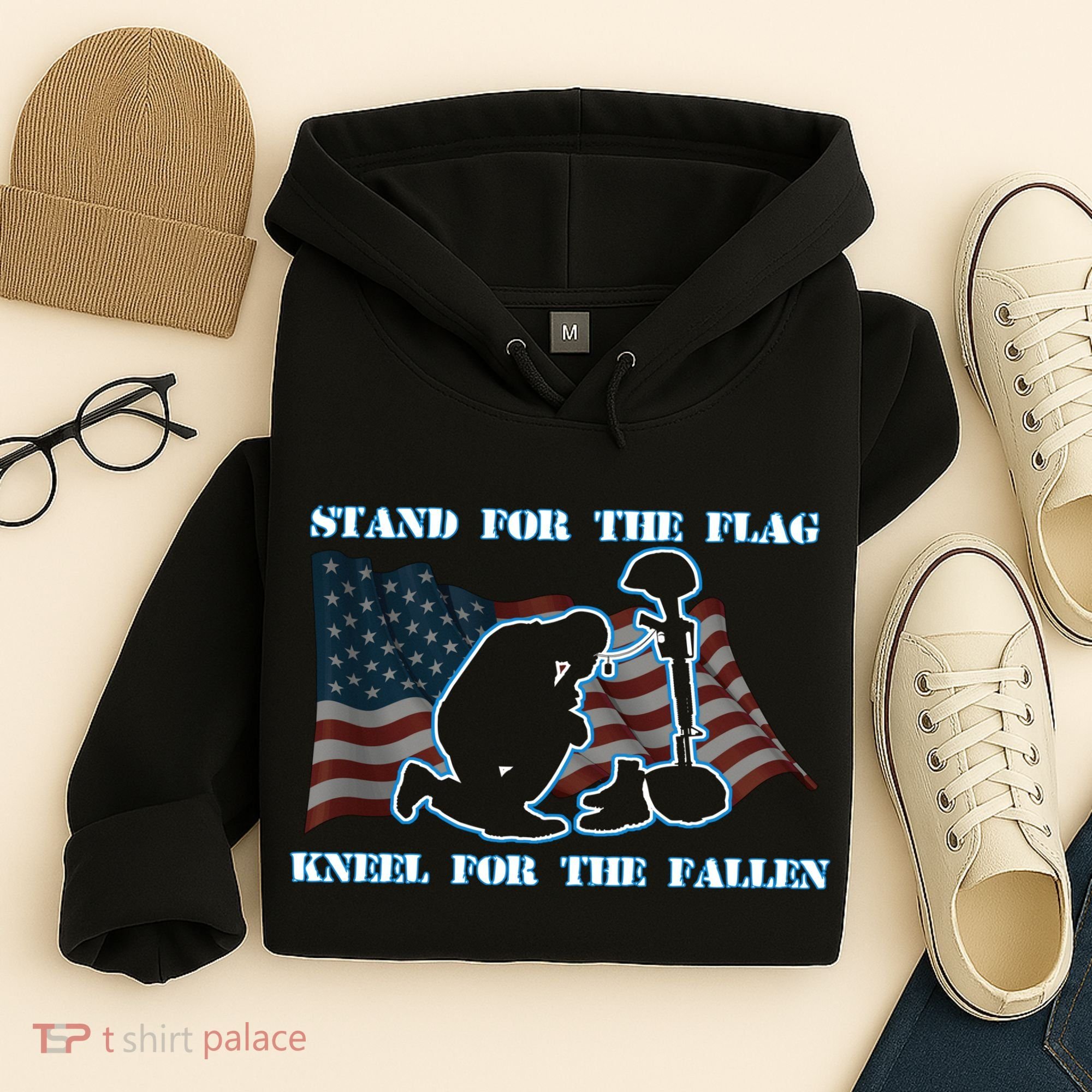 Kneel For The Fallen US Troops Hoodie