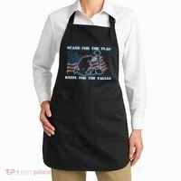 Kneel For The Fallen US Troops Apron thumb 2