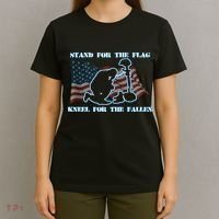 Kneel For The Fallen US Troops T-Shirt thumb 4