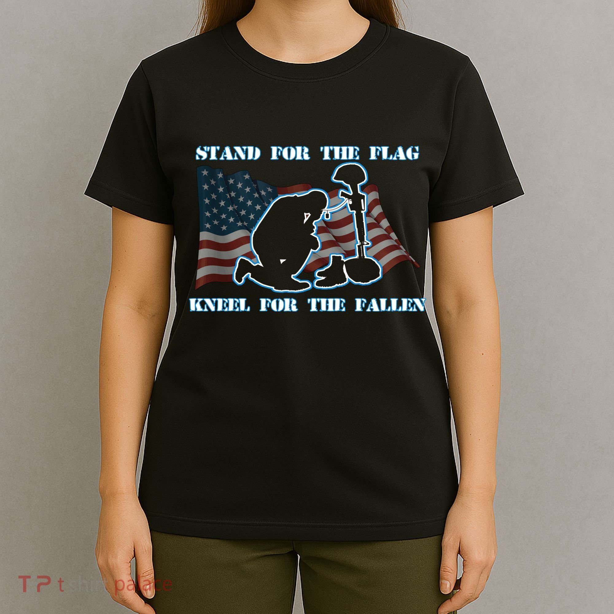 Kneel For The Fallen US Troops T-Shirt