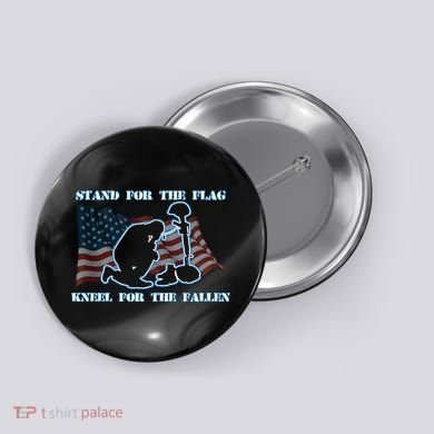 Kneel For The Fallen US Troops Button