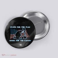 Kneel For The Fallen US Troops Button thumb 0