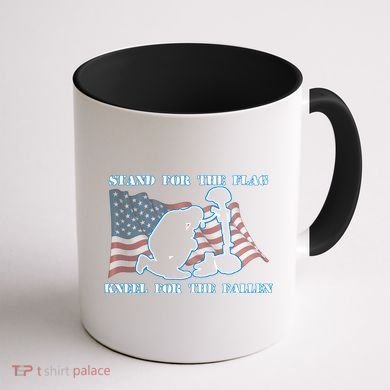 Kneel For The Fallen US Troops Coffee Mug back