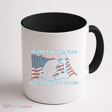Kneel For The Fallen US Troops Coffee Mug back
