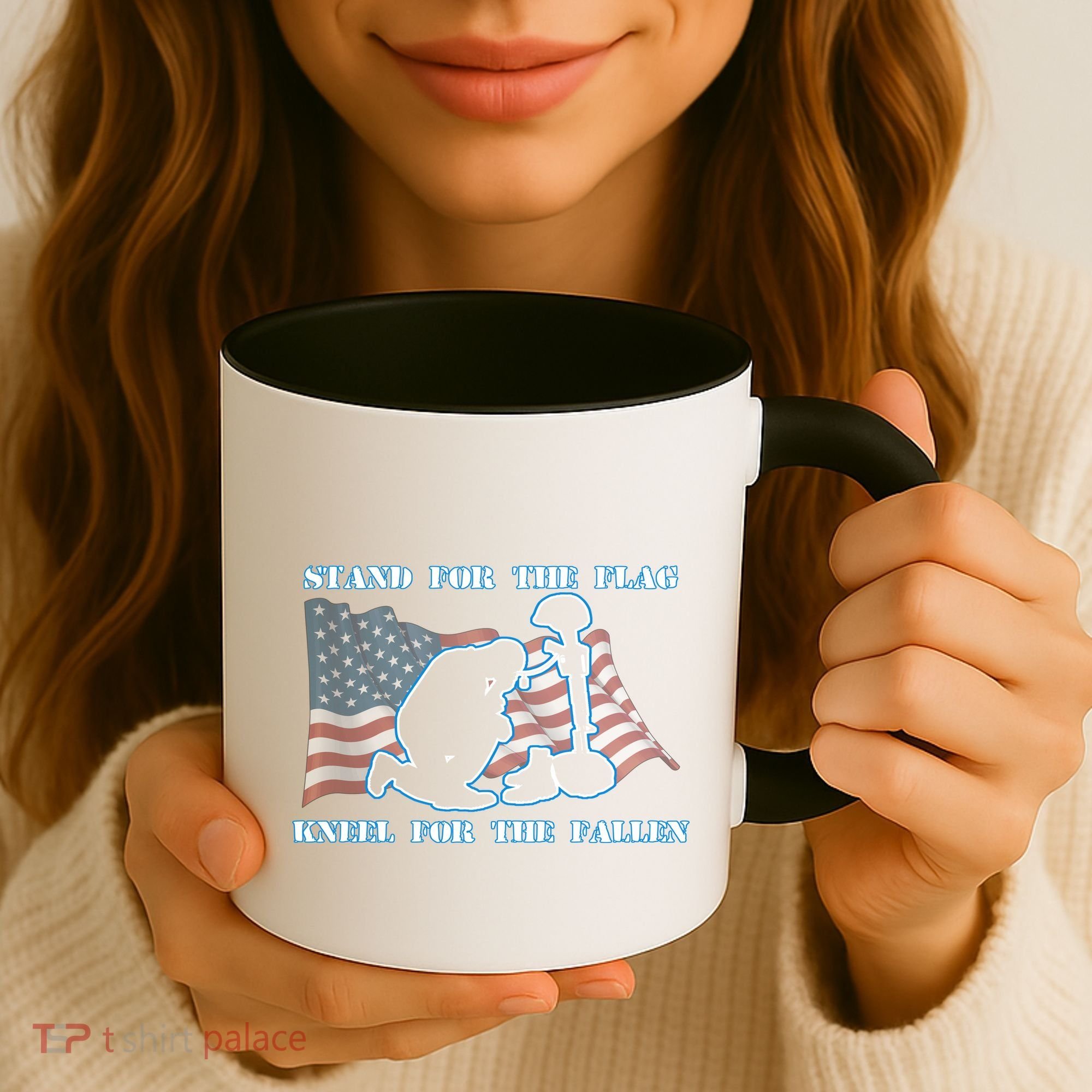 Kneel For The Fallen US Troops Coffee Mug