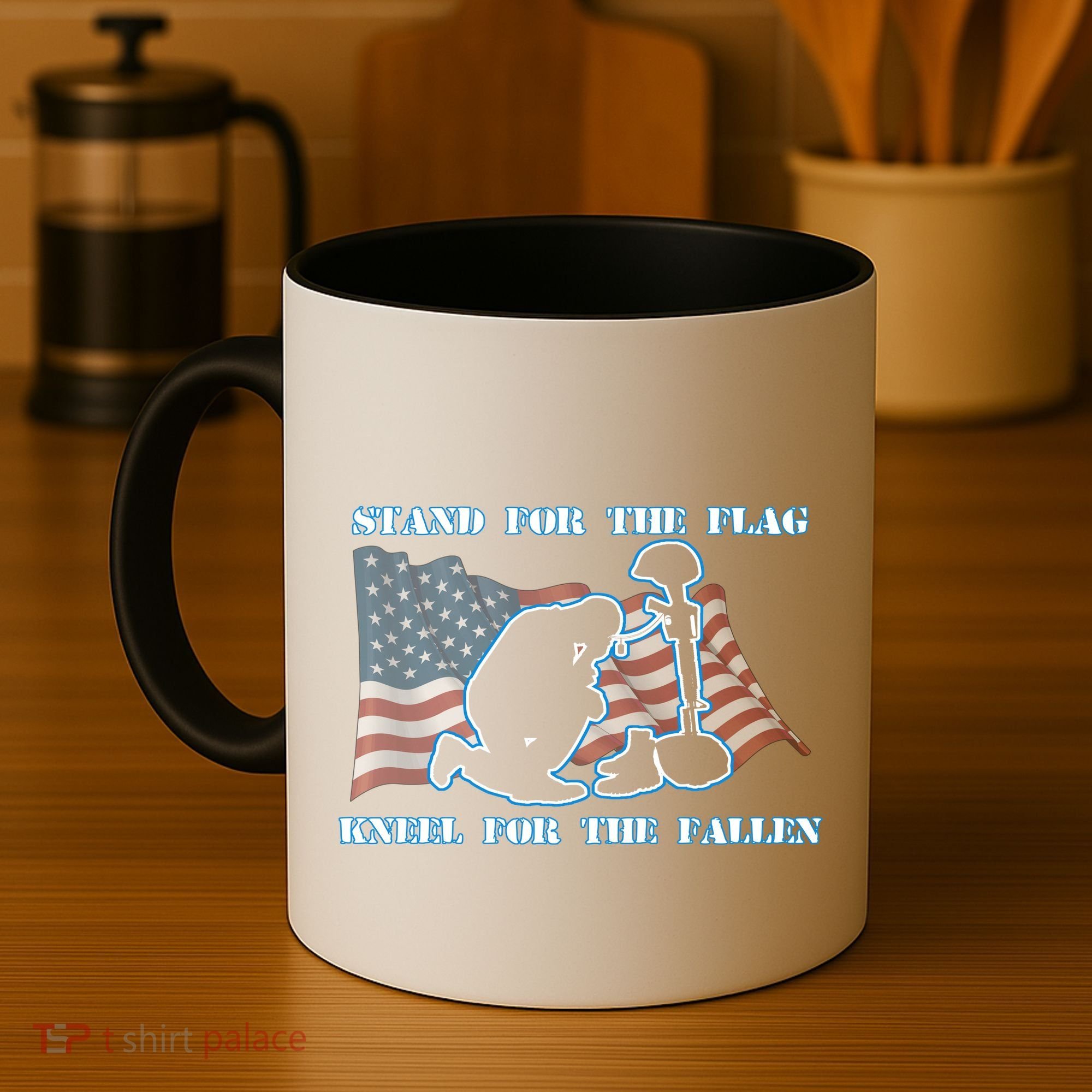 Kneel For The Fallen US Troops Coffee Mug