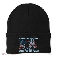 Kneel For The Fallen US Troops Beanie thumb 0