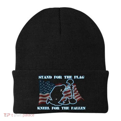 Kneel For The Fallen US Troops Beanie